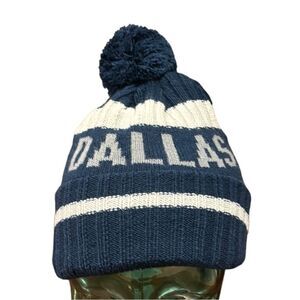 City Beanie Knit Hat with Pom Winter Cuffed Cap Sport Fans